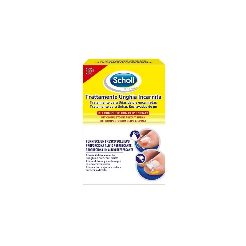 Dr. Scholl's Div. Rb Healthcare Scholl Kit Trattamento Unghia Incarnita Contenente Spray Nebulizzatore Rinfrescante 22 Ml, Colla